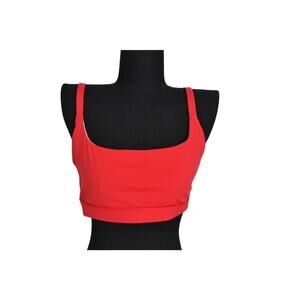 Running Girl Unlined Sports Bra Red Size Large